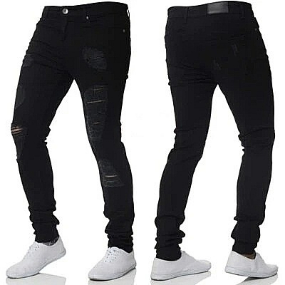 Reppunk Men's Distressed Slim Jeans